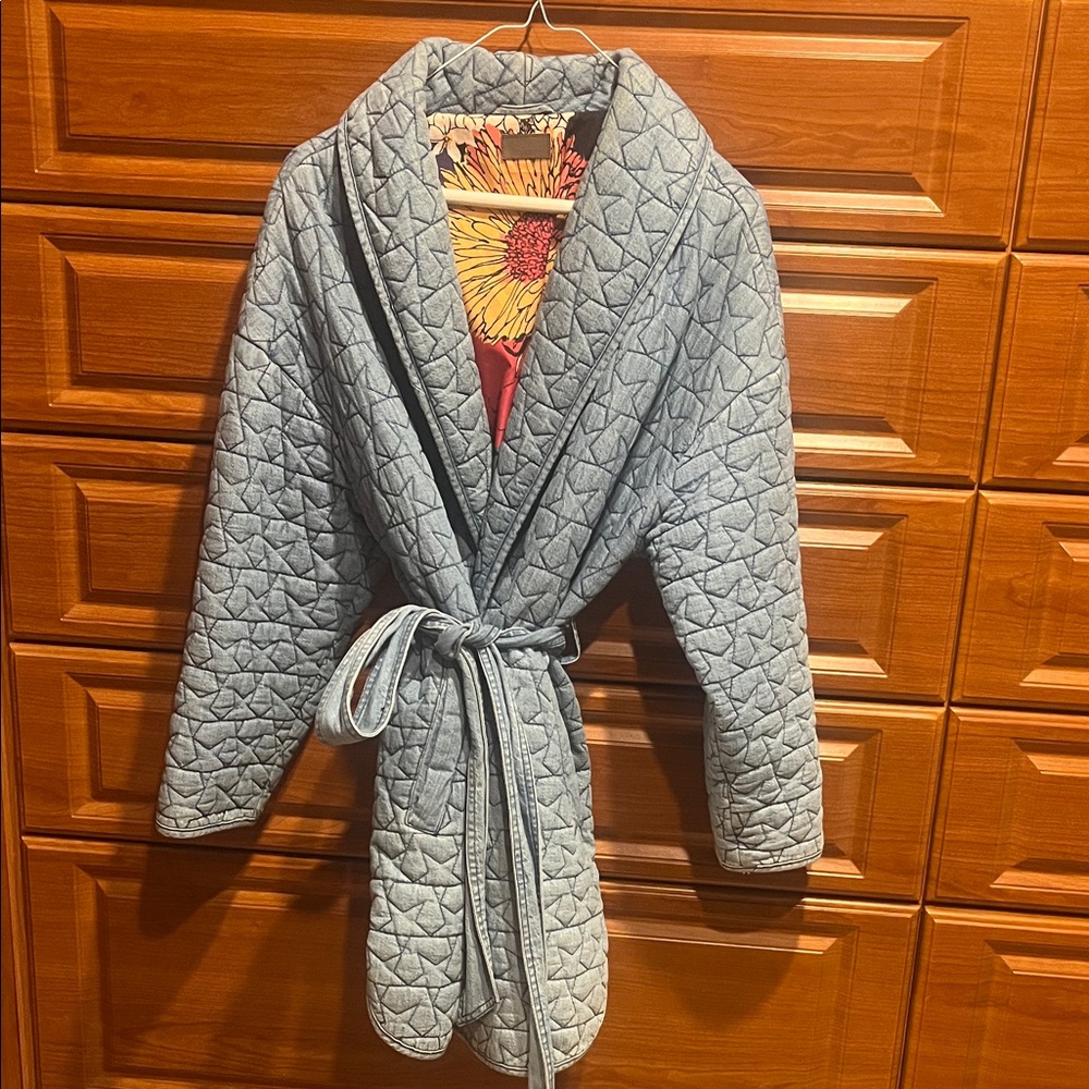 MOTHER quilted belts jacket with Floral Patterned Fabric